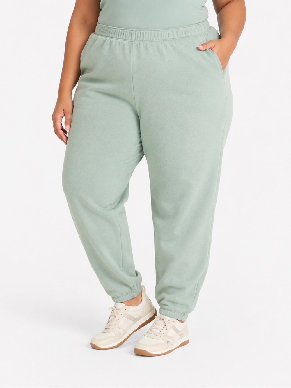 all in motion Women's Active Comfort Jogger Sweatpants Sage Green Size XXL